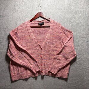 Lane Bryant Womens Plus Size Cardigan Sweater 22/24 Button-Front Cozy Pink